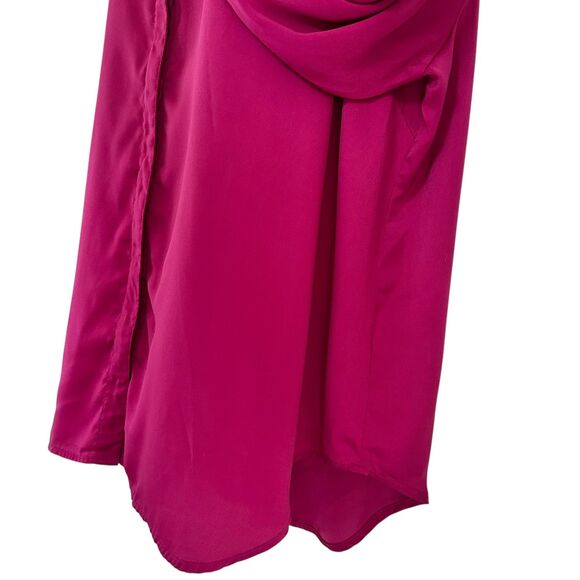 Melissa McCarthy Seven7 Magenta V-Neck Button Up Blouse Size 1X - Picture 5 of 12